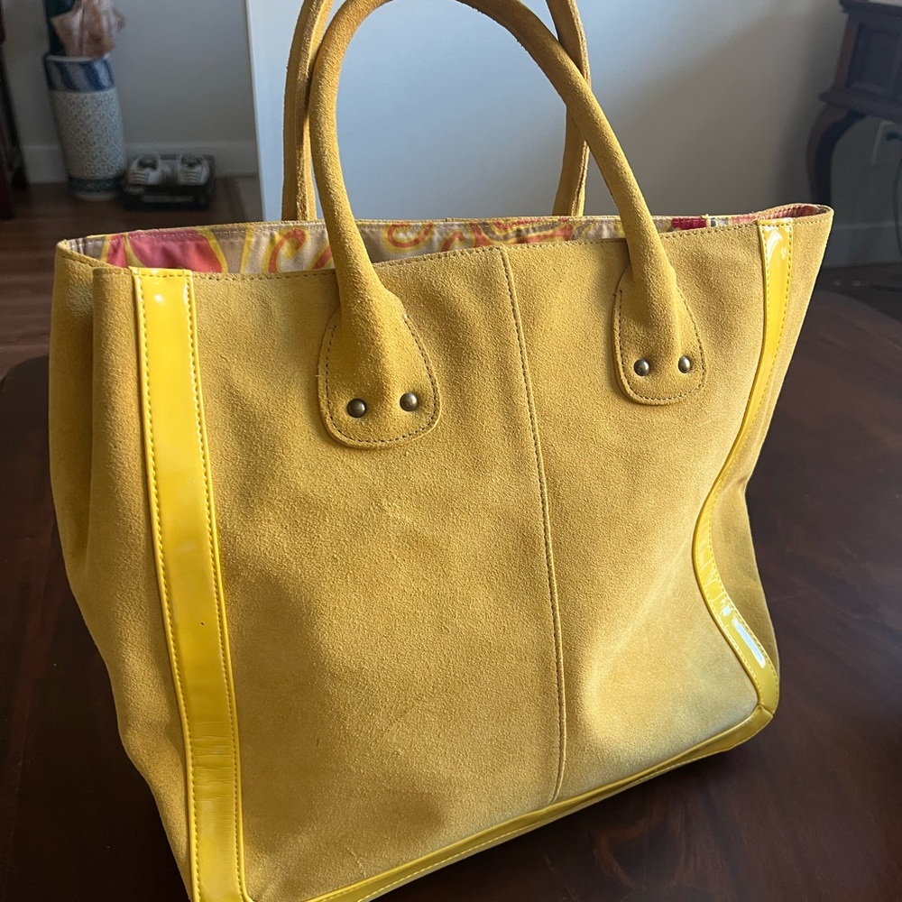 GAP Yellow suede Tote Bag